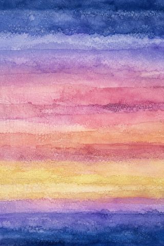夜明けの空の色が水平に重なる抽象画